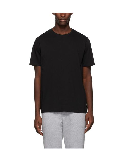 Vince Black T-Shirt With Round Neck And Short Sleeves for men