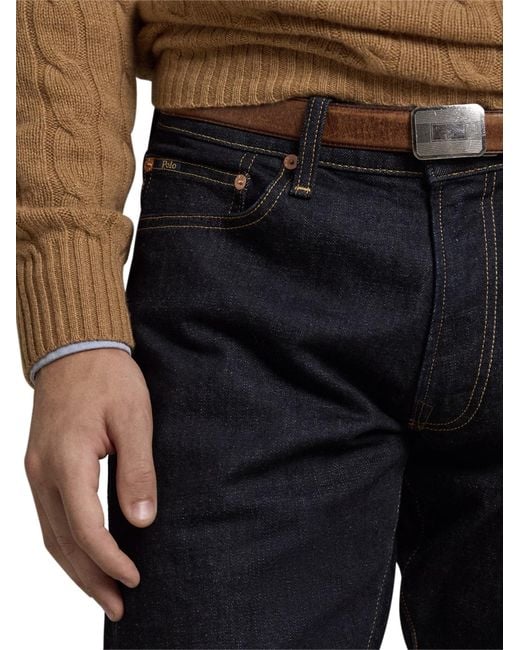 Polo Ralph Lauren Blue Belt-Loop Jeans for men