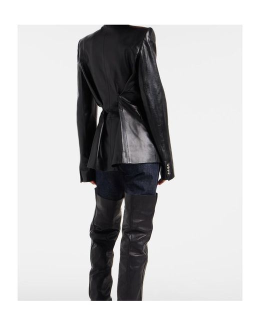 Khaite Black Elona Leather Jacket