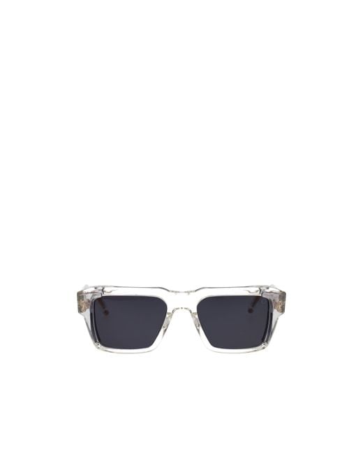 Akoni Blue Rectangle-Frame Sunglasses for men