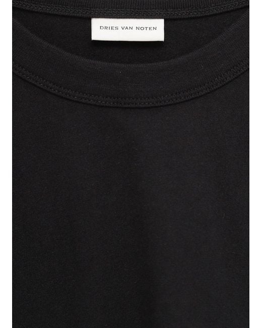 Dries Van Noten Black Crew Neck Short-Sleeved T-Shirt