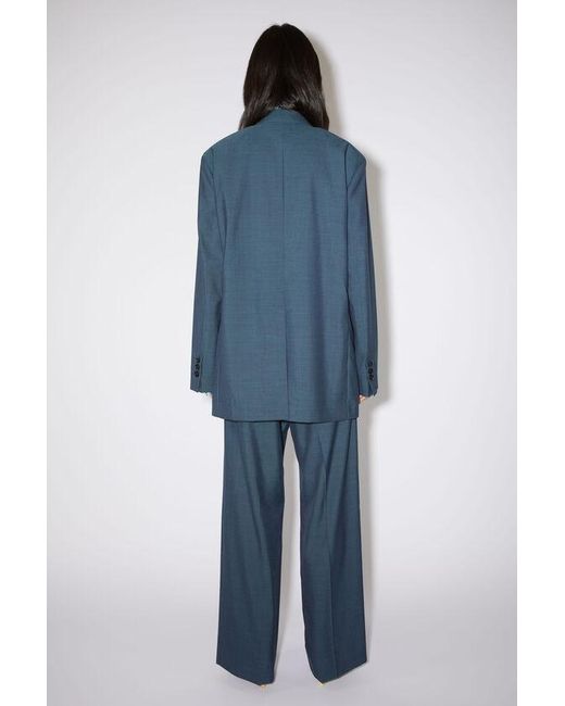 Acne Blue Double-Breasted Tailored Jacket