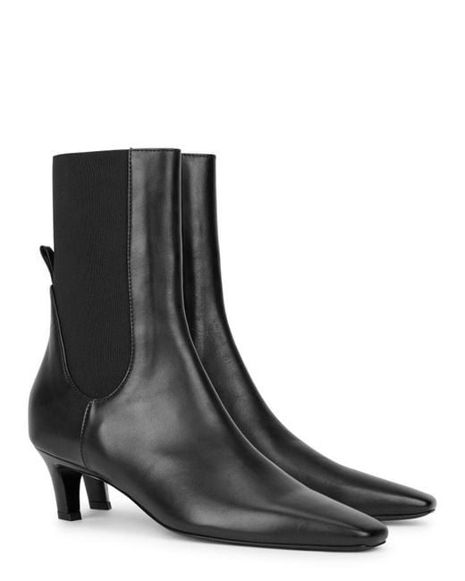 Totême Black 50 Leather Ankle Boots