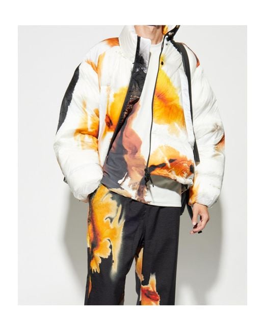 Y-3 Metallic Abstract Printed Padded Puffer Jacket for men