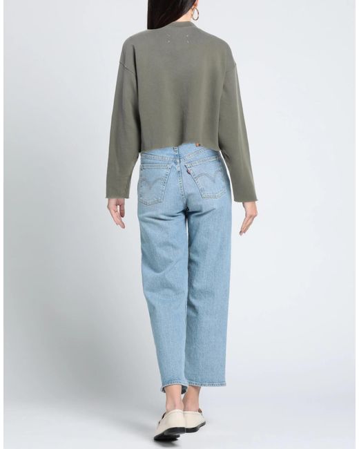 Maison Margiela Gray Solid Color Crew Neck Sweatshirt