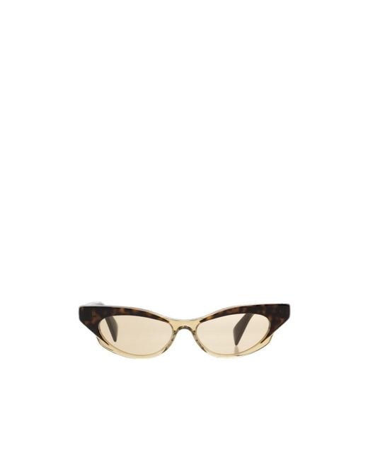McQueen White Cat-Eye Sunglasses for men