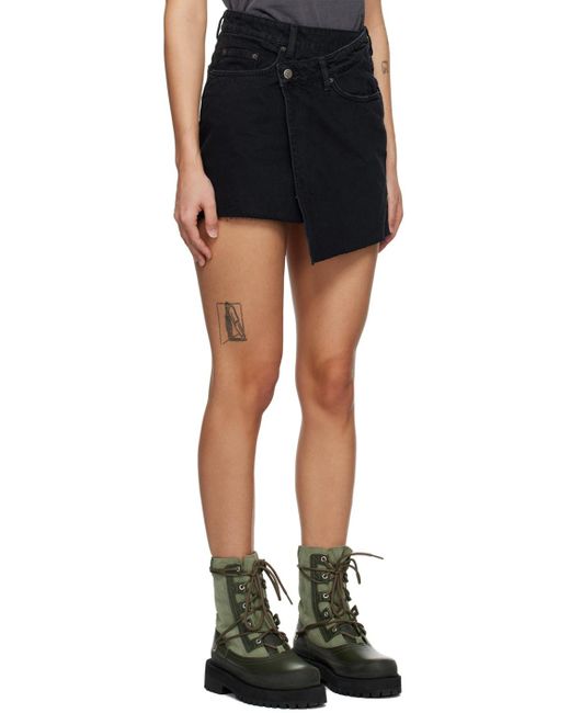 Ksubi Black Asymmetrical Skirt