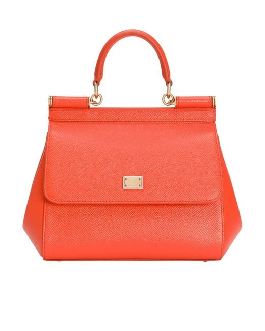 Dolce & Gabbana Red Medium Sicily Handbag