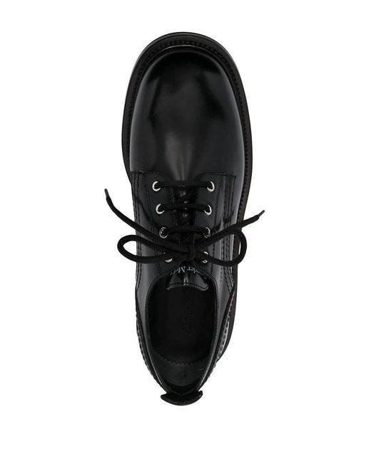 McQueen Black Lace-Up Derby Shoes for men