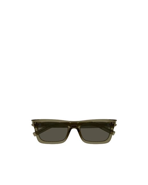 Saint Laurent Green Eyewear Betty Rectangular Sunglasses for men