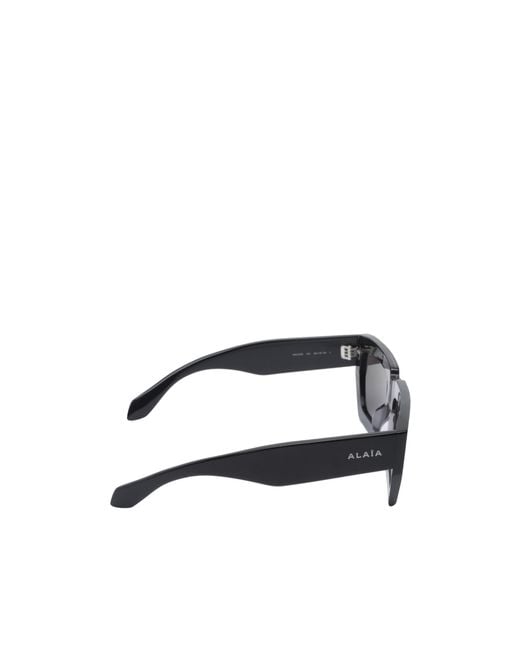 Alaïa White Rectangular Frame Sunglasses