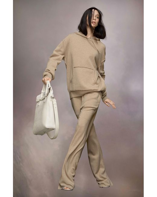 Maison Margiela Natural Drawstring Knitted Trousers