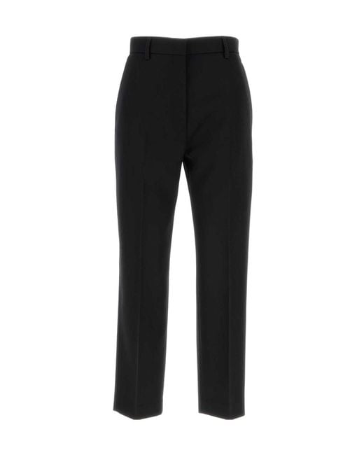 Lanvin Black Cigarette Pleated Tailored Pants