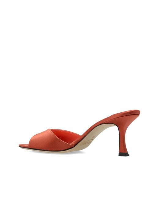 Jimmy Choo Red Skye Heeled Mules