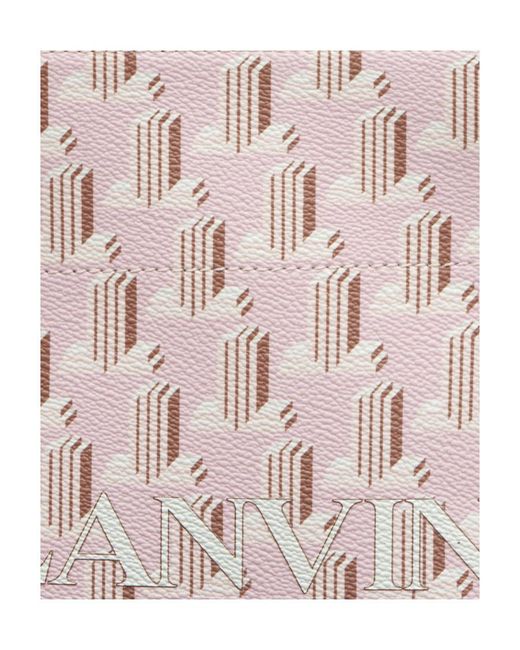 Lanvin Pink Logo-Print Tote Bag