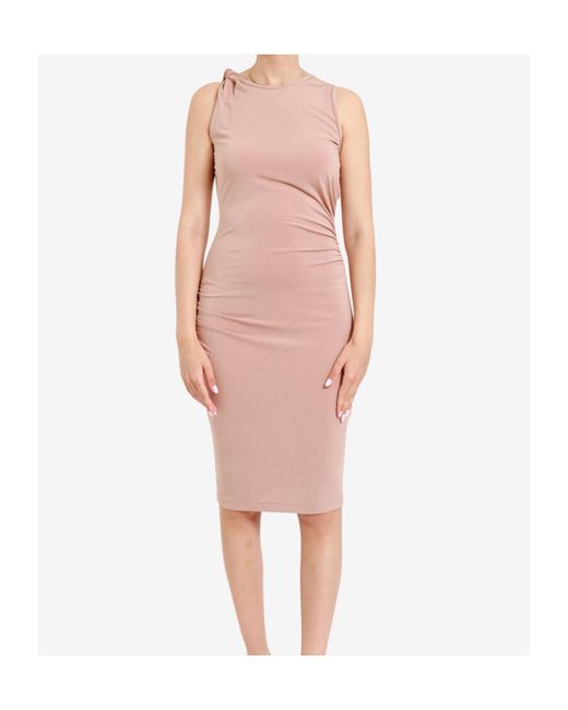 Aniye By Pink Asymmetric Neckline Dress