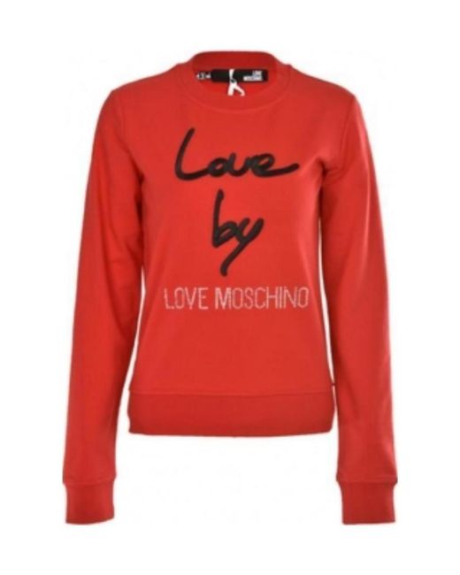 Moschino Red Printed Pattern Sweater