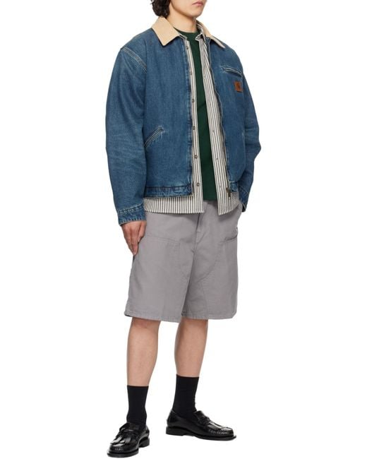 Carhartt Gray Double Knee Relaxed Fit Shorts for men