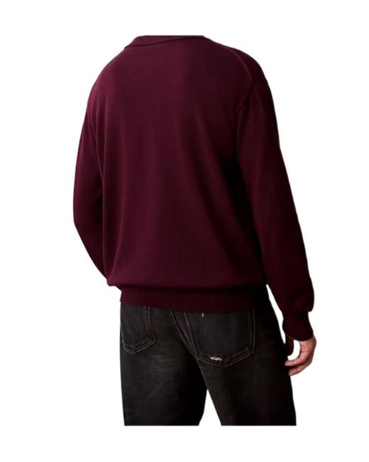 Calvin Klein Red Monogram Relaxed Jumper for men
