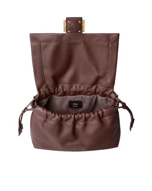 Fendi Brown "Mamma Baguette" Small Shoulder Bag