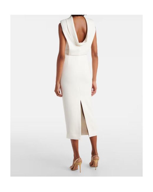 Roland Mouret White Cady Midi Dress