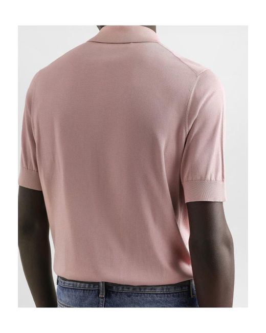 Dolce & Gabbana Pink Dg Logo Embroidered Polo Shirt for men