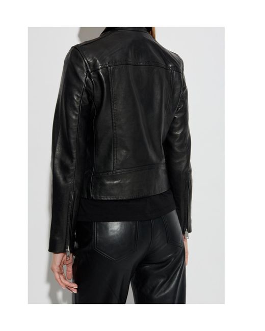 AllSaints Black Classic Biker Jacket