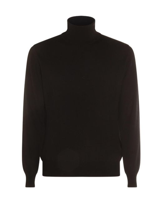 Altea Black Roll-Neck Knitted Jumper for men