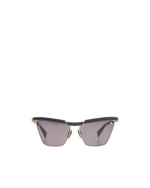 Balmain White Eyewear Cat-Eye Frame Sunglasses