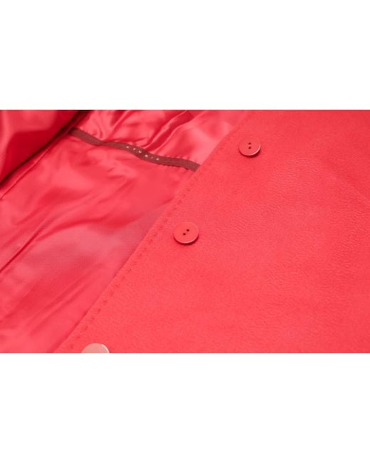Max Mara Red Logo Long-Sleeved Coat