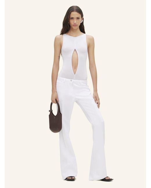 Courreges White Relax Bootcut Trousers