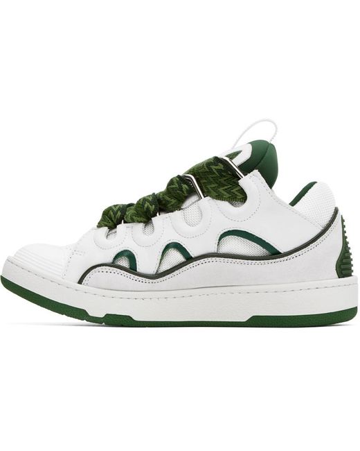 Lanvin Metallic Curb Low-Top Sneakers for men