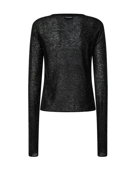 Pinko Black V-Neck Knitted Jumper