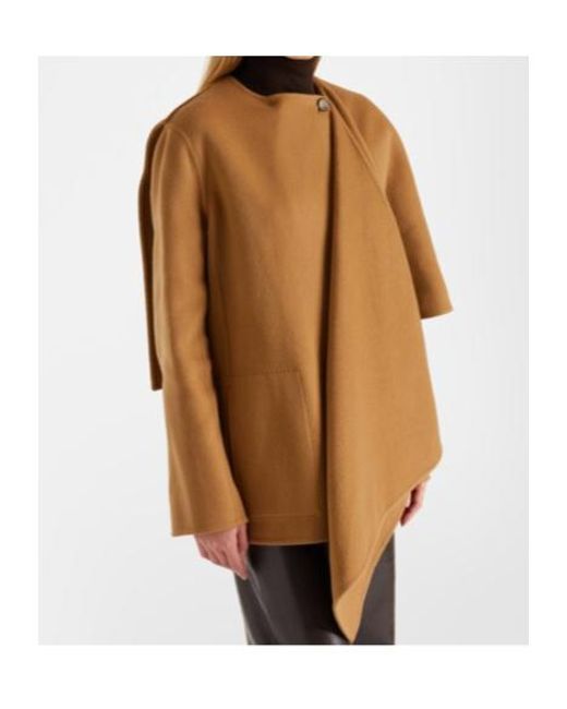 Altuzarra Brown Dak Caped Wool-Blend Coat