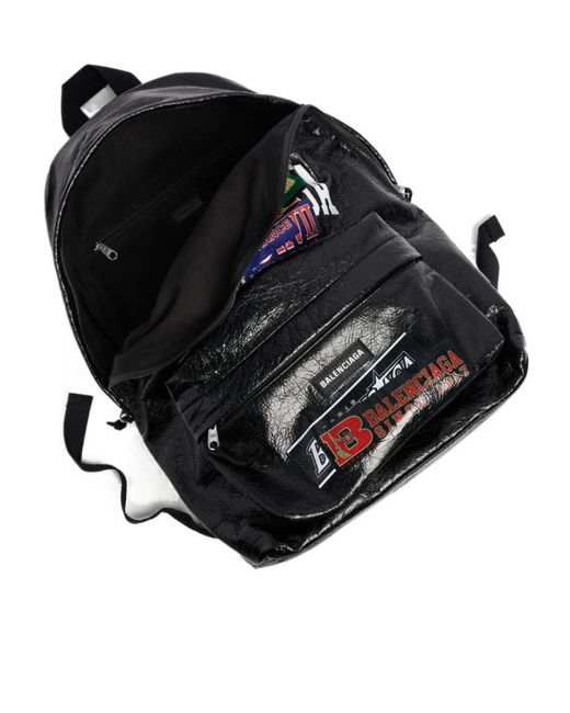 Balenciaga Black Explorer Backpack for men