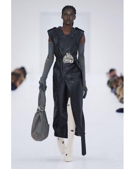 Acne Gray Sleeveless Double-Breasted Coat