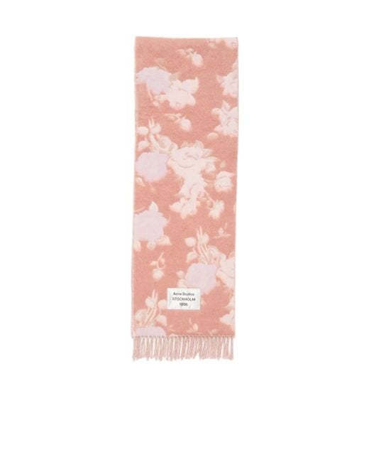 Acne Pink Fringed Scarf