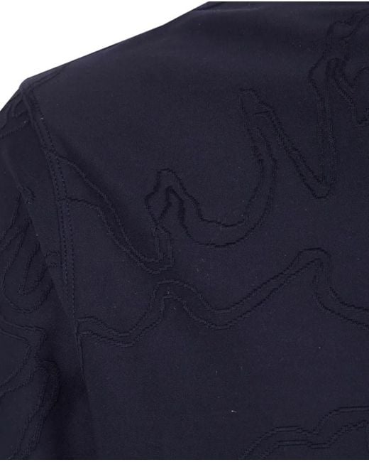 Emporio Armani Blue Patterned T-Shirt for men