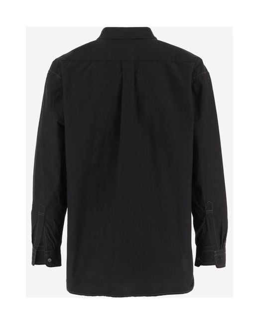 And Wander Black Practical Pocket Collar Shirt for men