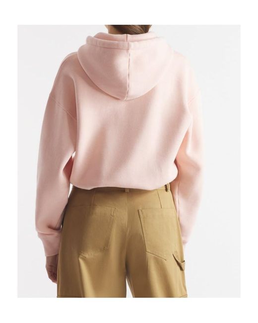 Maison Kitsuné Pink Maison Kitsuné Fox Head Patch Drawstring Hoodie