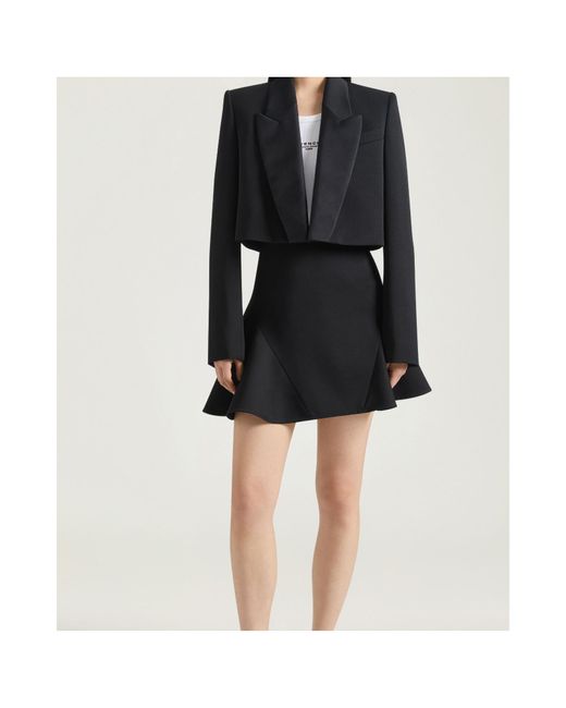 Givenchy Black Wool Mini Skirt