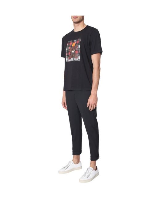 Neil Barrett Black Funke'D Bear Printed Short Sleeved T-Shirt for men
