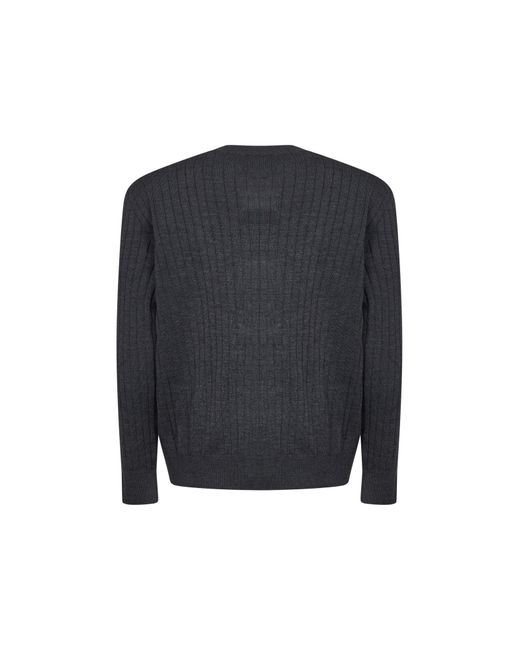 Bottega Veneta Blue Long Sleeved Crewneck Cardigan for men