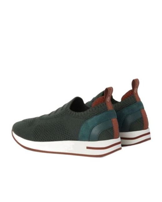 Loro Piana Black 360 Lp Wool Pull-On Sneakers