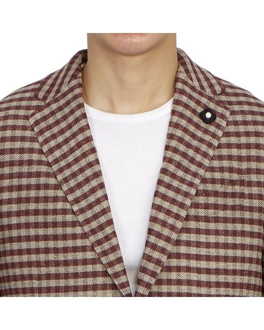 Lardini Brown Long Sleeved Suit Jacket for men