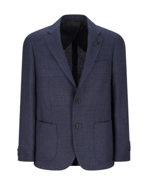 Lardini Blue Single-Breasted Blazer for men