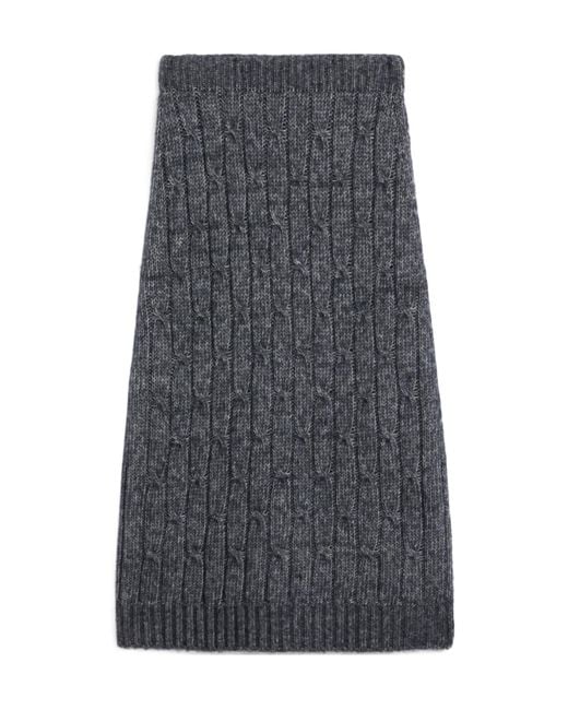 Max Mara Gray Elastic Waist Skirt