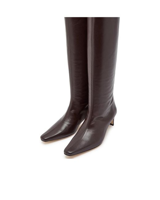 Staud Brown Leather Knee-High Boots
