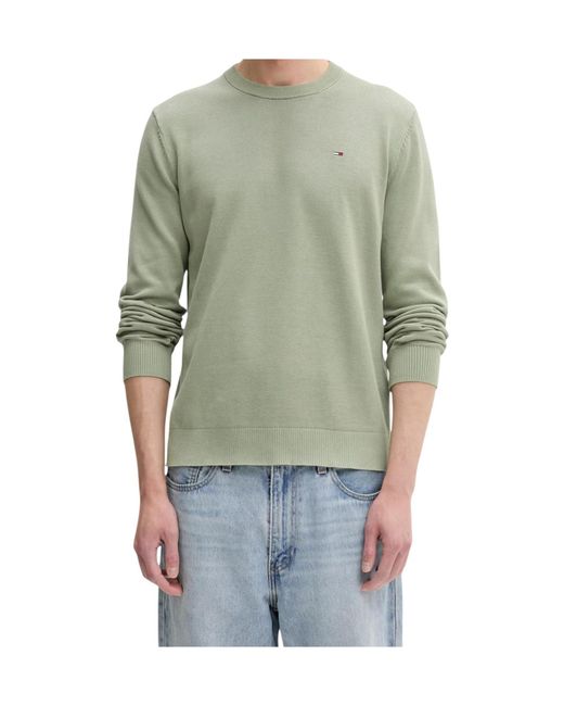 Tommy Hilfiger Green Long-Sleeve Knitted Pullover for men