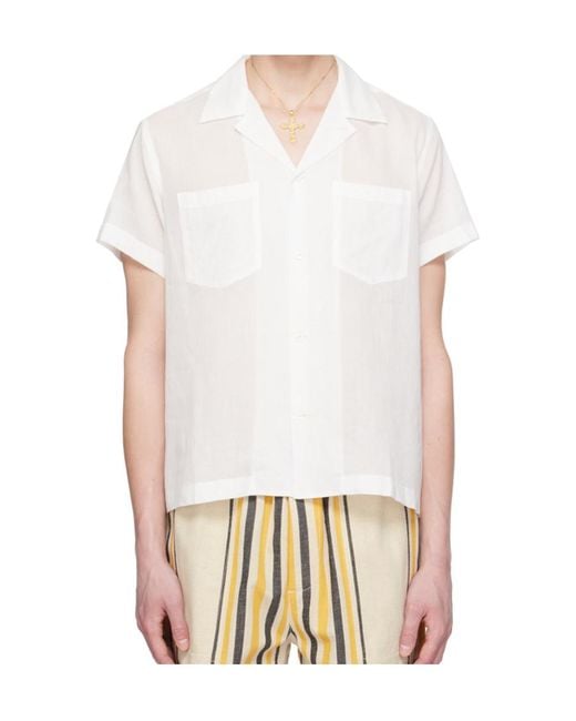 Bode White Short-Sleeved Shirt for men